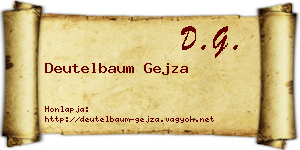 Deutelbaum Gejza névjegykártya
